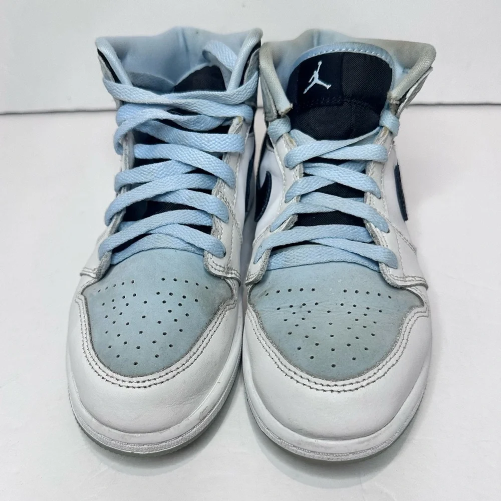 Kids Jordan 1 Blue and White Sneakers